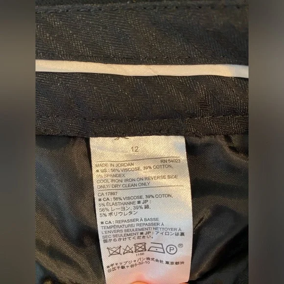 Banana Republic Sloan Curvy Fit slacks 12 ankle black office work pants GUC 🖤 - Picture 4 of 7